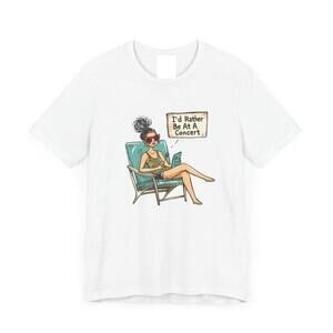 Id Rather Be At A Concert Music Fan Retro Unisex T-Shirt